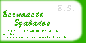 bernadett szabados business card